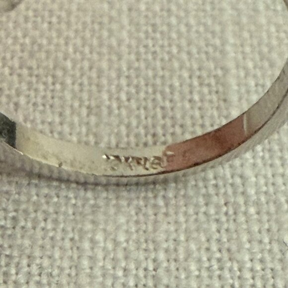 Diana Creations Ring Size 6 Marquise Baguette 10K HGE White Gold Electroplate - Picture 7 of 13